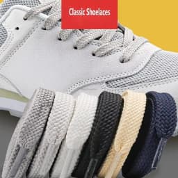 New Flat Classic Shoelaces for Sneakers Casual Shoe Laces White Black Sports Shoelace Shoes String Shoe Accessories 1 Pair
