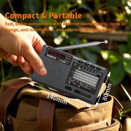 XHDATA D-368 FM Radio BT Portable AM FM SW 12 Bands Stereo Radio Receiver Wireless Pocket Bluetooth-compatible USB TF MP3 Player