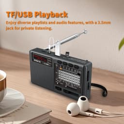 XHDATA D-368 FM Radio BT Portable AM FM SW 12 Bands Stereo Radio Receiver Wireless Pocket Bluetooth-compatible USB TF MP3 Player