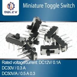 Toggle Switch DIP6 MSS22D18 Mini Miniature DIP Slide Switch 2P2T 6Pin Handle high 2mm