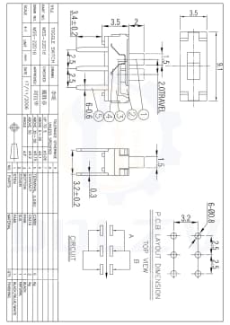 Toggle Switch DIP6 MSS22D18 Mini Miniature DIP Slide Switch 2P2T 6Pin Handle high 2mm