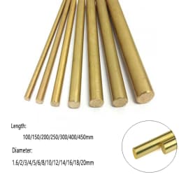 1/5/10 Pcs Brass Round Bar Diameter 1.6/2/3/4/5/6/8/10/12/14/16/18/20 Mm Brass Rod Knife Handle Rivet Screw Mosaic Tools