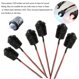 10/25/50pcs Black Plastic 3mm 5mm Lamp LED Diode Holder Black Clip Bezel Socket Mount Useful LED Diode Holder Black Clip