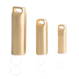 EDC Brass Waterproof Capsule Container Seal Bottle Box First Aid Pill Tank Case Drop Shipping