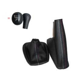 5 6 Speed Manual MT Gear Shift Knob With Real Leather Handbrake Gaiter Shift Boot For BMW 3 Series E36 E46 M3