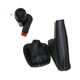 5 6 Speed Manual MT Gear Shift Knob With Real Leather Handbrake Gaiter Shift Boot For BMW 3 Series E36 E46 M3