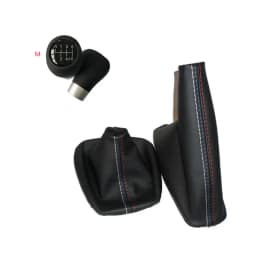 5 6 Speed Manual MT Gear Shift Knob With Real Leather Handbrake Gaiter Shift Boot For BMW 3 Series E36 E46 M3