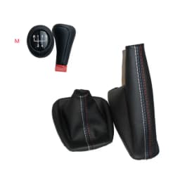 5 6 Speed Manual MT Gear Shift Knob With Real Leather Handbrake Gaiter Shift Boot For BMW 3 Series E36 E46 M3