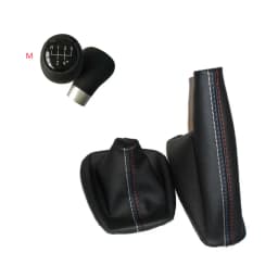 5 6 Speed Manual MT Gear Shift Knob With Real Leather Handbrake Gaiter Shift Boot For BMW 3 Series E36 E46 M3