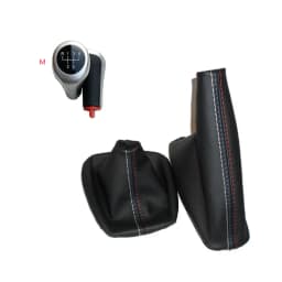 5 6 Speed Manual MT Gear Shift Knob With Real Leather Handbrake Gaiter Shift Boot For BMW 3 Series E36 E46 M3