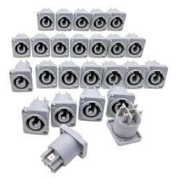 25PCS Powercon Connector 3 Pins 20A 250V Power Speaker Panel Socket Female For LED Screen Stage Lighting