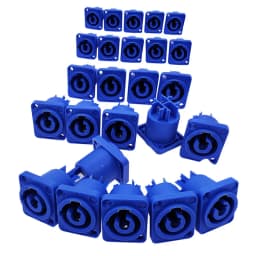 25PCS Powercon Connector 3 Pins 20A 250V Power Speaker Panel Socket Female For LED Screen Stage Lighting