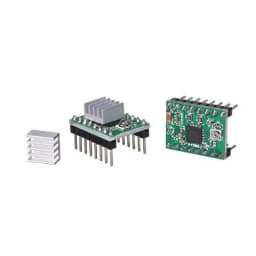 5PCS A4988 Step Stick Stepper Driver + Heat Sink For Reprap 3D Printer Parts Red Stepper Motor Driver With Heatsink Accessorie