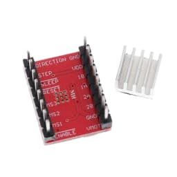 5PCS A4988 Step Stick Stepper Driver + Heat Sink For Reprap 3D Printer Parts Red Stepper Motor Driver With Heatsink Accessorie