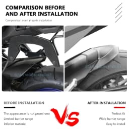 For YAMAHA MT09 MT 09 FZ-09 FZ09 Tracer 900 XSR 900 Motorcycle Accessories Rear Mudguard Fender Extender Hugger Extension