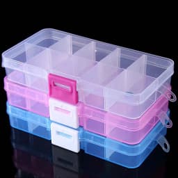 10 Grids Nails Art organizer box storage Tool Choose Adjustable Manicure Jewelry Decorate Nail Art Tips Storage Container