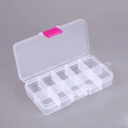 10 Grids Nails Art organizer box storage Tool Choose Adjustable Manicure Jewelry Decorate Nail Art Tips Storage Container