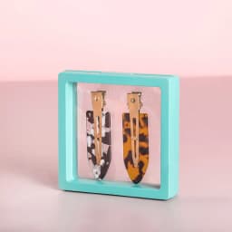 10pcs/lot Plastic Jewelry Box Transparent Stands 3D Pink Yellow Colorful Picture Frame PE Membrane Floating Display Case Holder