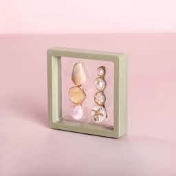 10pcs/lot Plastic Jewelry Box Transparent Stands 3D Pink Yellow Colorful Picture Frame PE Membrane Floating Display Case Holder
