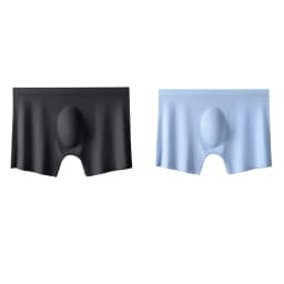 2Pcs Men Panties Mens Ice Silk Boxers Seamless Sexy Underwear Man Ultra-thin Breathable Boxer Shorts Male Underpants Boxershorts