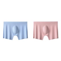 2Pcs Men Panties Mens Ice Silk Boxers Seamless Sexy Underwear Man Ultra-thin Breathable Boxer Shorts Male Underpants Boxershorts