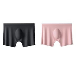 2Pcs Men Panties Mens Ice Silk Boxers Seamless Sexy Underwear Man Ultra-thin Breathable Boxer Shorts Male Underpants Boxershorts