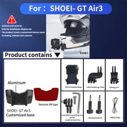 TUYU For SHOEI Hornet ADV GT Air 2 X15 X14 Z8 Z7 Customized CNC Aluminium Helmet Chin Mount for GoPro Insta360 DJI Accessories