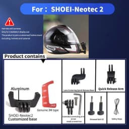 TUYU For SHOEI Hornet ADV GT Air 2 X15 X14 Z8 Z7 Customized CNC Aluminium Helmet Chin Mount for GoPro Insta360 DJI Accessories