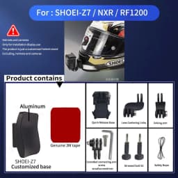 TUYU For SHOEI Hornet ADV GT Air 2 X15 X14 Z8 Z7 Customized CNC Aluminium Helmet Chin Mount for GoPro Insta360 DJI Accessories