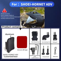 TUYU For SHOEI Hornet ADV GT Air 2 X15 X14 Z8 Z7 Customized CNC Aluminium Helmet Chin Mount for GoPro Insta360 DJI Accessories