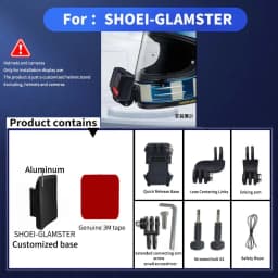 TUYU For SHOEI Hornet ADV GT Air 2 X15 X14 Z8 Z7 Customized CNC Aluminium Helmet Chin Mount for GoPro Insta360 DJI Accessories