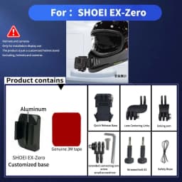 TUYU For SHOEI Hornet ADV GT Air 2 X15 X14 Z8 Z7 Customized CNC Aluminium Helmet Chin Mount for GoPro Insta360 DJI Accessories