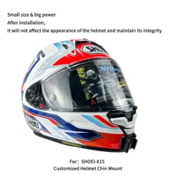 TUYU For SHOEI Hornet ADV GT Air 2 X15 X14 Z8 Z7 Customized CNC Aluminium Helmet Chin Mount for GoPro Insta360 DJI Accessories