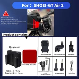 TUYU For SHOEI Hornet ADV GT Air 2 X15 X14 Z8 Z7 Customized CNC Aluminium Helmet Chin Mount for GoPro Insta360 DJI Accessories