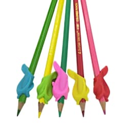 Umitive 10pcs Silicone Fish Holding Pen Environmental Protection Children Students Pencil Aid Grip Set Posture Correction Tool