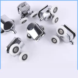 23mm/25mm/27mm Shower Door Rollers Zinc Alloy Double-Wheel Sliding Shower Door Roller Bearing Wheel Runners Replacement
