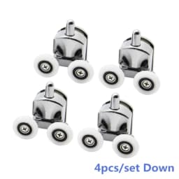 23mm/25mm/27mm Shower Door Rollers Zinc Alloy Double-Wheel Sliding Shower Door Roller Bearing Wheel Runners Replacement