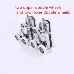 23mm/25mm/27mm Shower Door Rollers Zinc Alloy Double-Wheel Sliding Shower Door Roller Bearing Wheel Runners Replacement