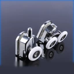 23mm/25mm/27mm Shower Door Rollers Zinc Alloy Double-Wheel Sliding Shower Door Roller Bearing Wheel Runners Replacement