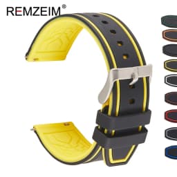 Premium Silicone Watch Band Quick Release Rubber Watch Strap 20mm 22mm 24mm Watch Strap Watch Replacement Watchband Green