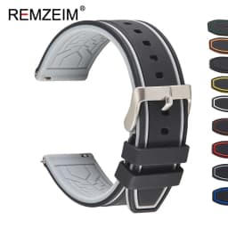 Premium Silicone Watch Band Quick Release Rubber Watch Strap 20mm 22mm 24mm Watch Strap Watch Replacement Watchband Green