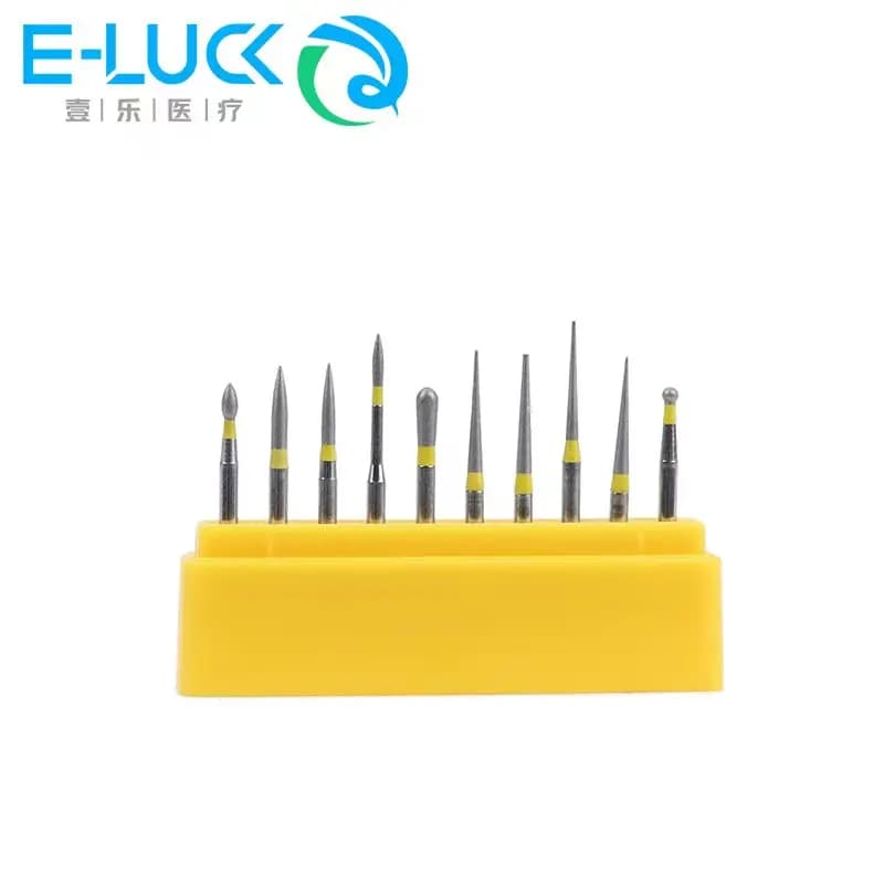 10pcs/Box Dental Polished Diamond Bur FG-105 High Speed Handpiece Use