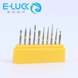 10pcs/Box Dental Polished Diamond Bur FG-105 High Speed Handpiece Use