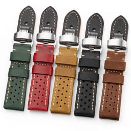 Genuine Leather Watch Band Bracelet 20mm 22mm 24mm Cowhide Vintage Watchband Deployment Clasp For Samsung Galaxy Watch 3 4 Strap