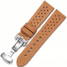 Genuine Leather Watch Band Bracelet 20mm 22mm 24mm Cowhide Vintage Watchband Deployment Clasp For Samsung Galaxy Watch 3 4 Strap