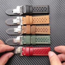 Genuine Leather Watch Band Bracelet 20mm 22mm 24mm Cowhide Vintage Watchband Deployment Clasp For Samsung Galaxy Watch 3 4 Strap