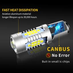 2x LED Reverse Light P21W BA15S Canbus For Mercedes Benz W169 W245 W202 W204 C204 CL203 S202 S203 W210 W213 S213 S210 B C E