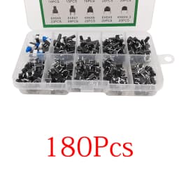 100/180/200Pcs 6*6 Tact Tactile Push Button Switch 4.3mm-13mm DIP 4Pin Micro Switch 6x6 Keys Tact ON/OFF 10 Models for Arduino