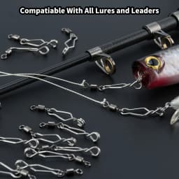 20/40pcs Quick Change Fishing Speed Clips Fishing Snap High Strength Stainless Steel Saltwater for Barrel Swivel Lure Hook