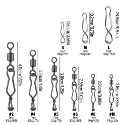 20/40pcs Quick Change Fishing Speed Clips Fishing Snap High Strength Stainless Steel Saltwater for Barrel Swivel Lure Hook